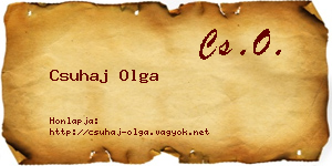 Csuhaj Olga névjegykártya